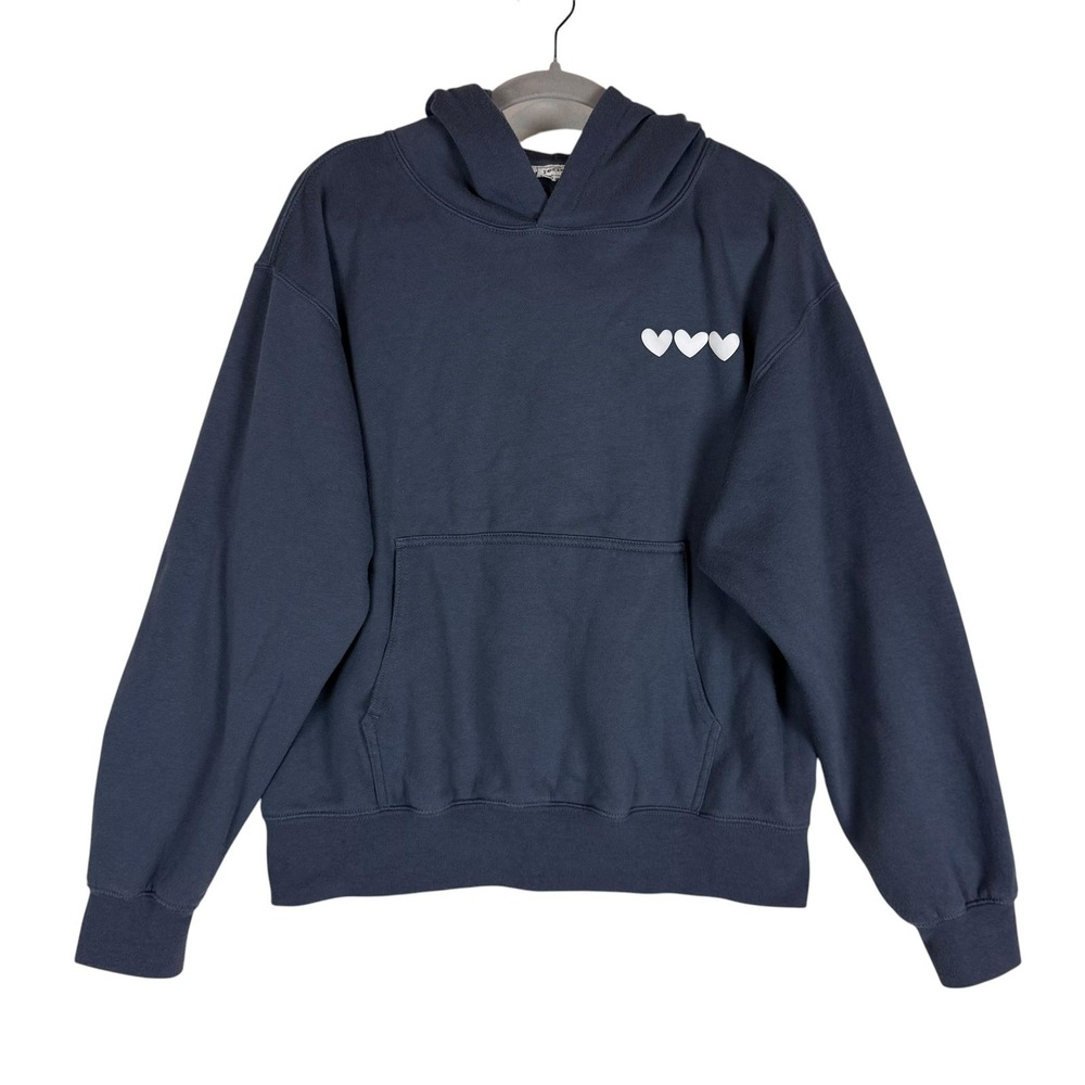 Reflex Hoodie‎ Mens Medium Blue Pullover Fleece Spread The Love Of Jesus Graphic